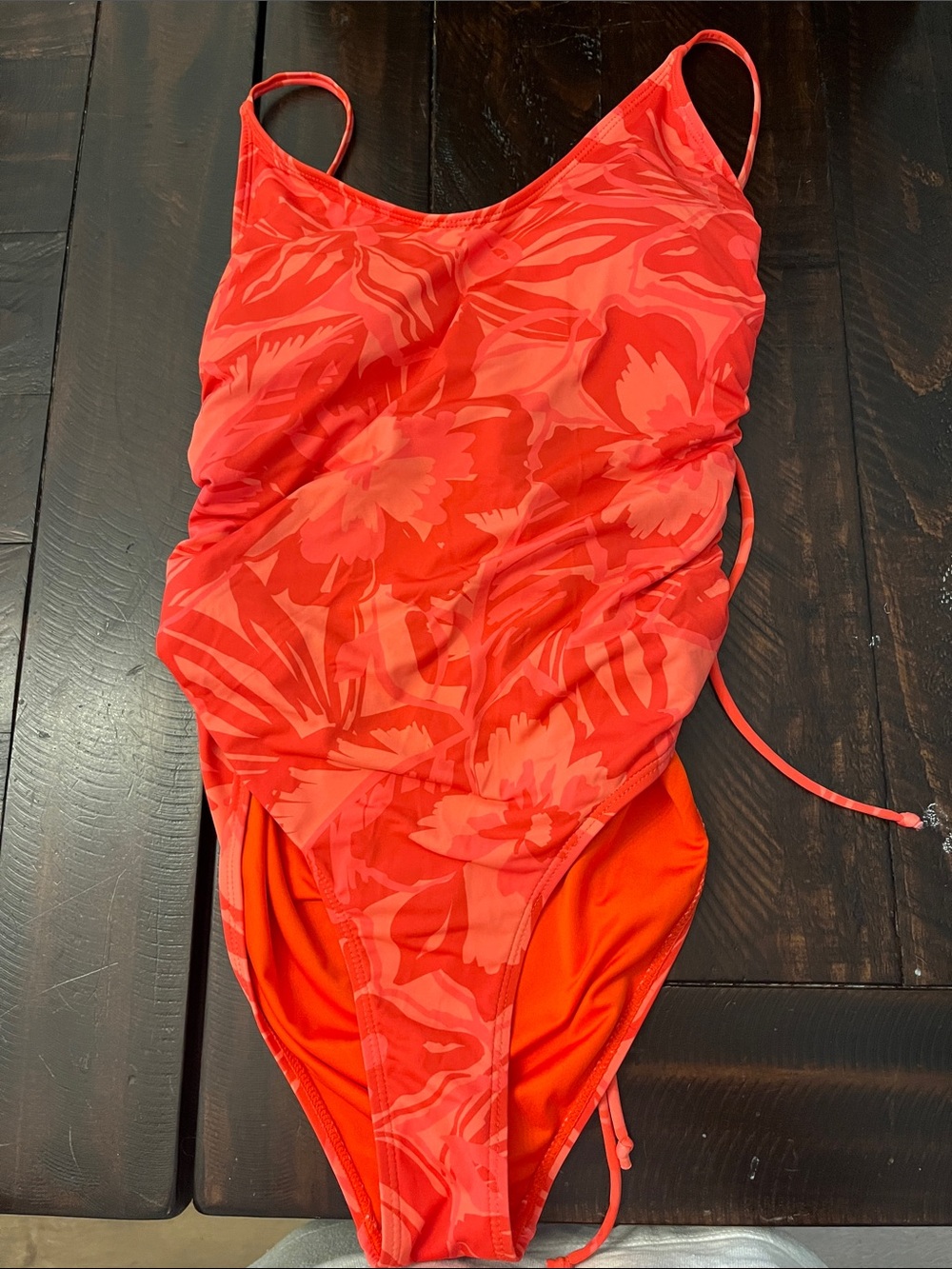 Women’s' Red Floral One-Piece Swimsuit -